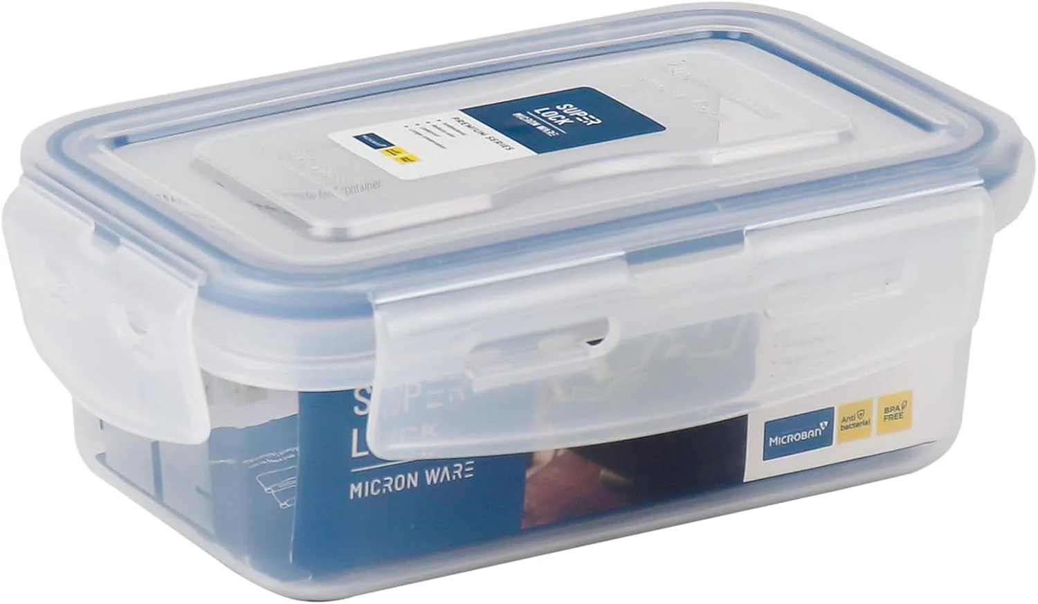 SUPER LOCK Air-Tight Rectangular Food Container 400ml, 10.4cm*15.5cm*5.9cm
