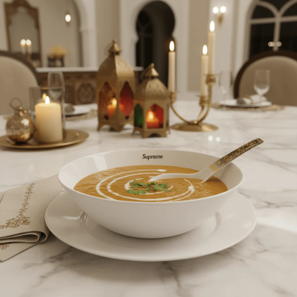 Supreme Floral Melamine Soup Spoon – 5.5" White - Image 2