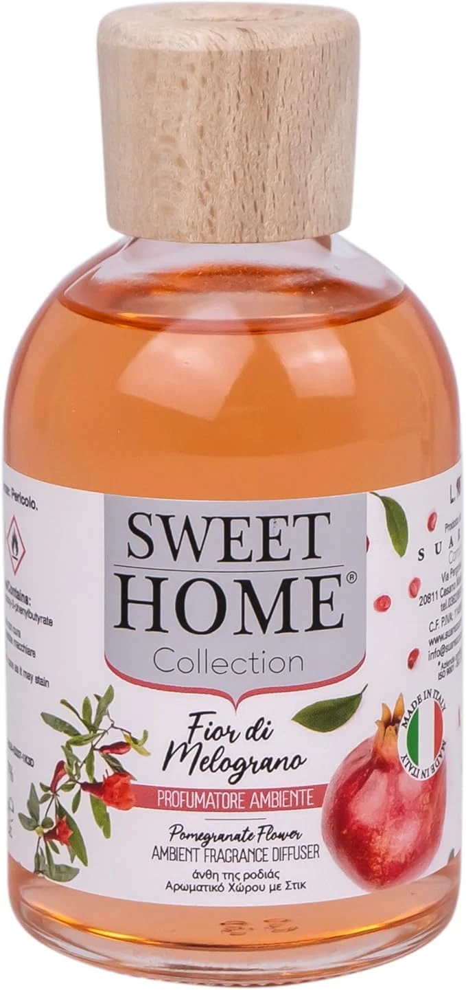 Sweet Home Ambient Fragrance Reed Diffuser, Pomegranate Flowers - 100ml, Long-Lasting Home Fragrance, Elegant Design, Ideal for Living Rooms, Bedrooms, and Gifting, Made In Italy. - Image 4