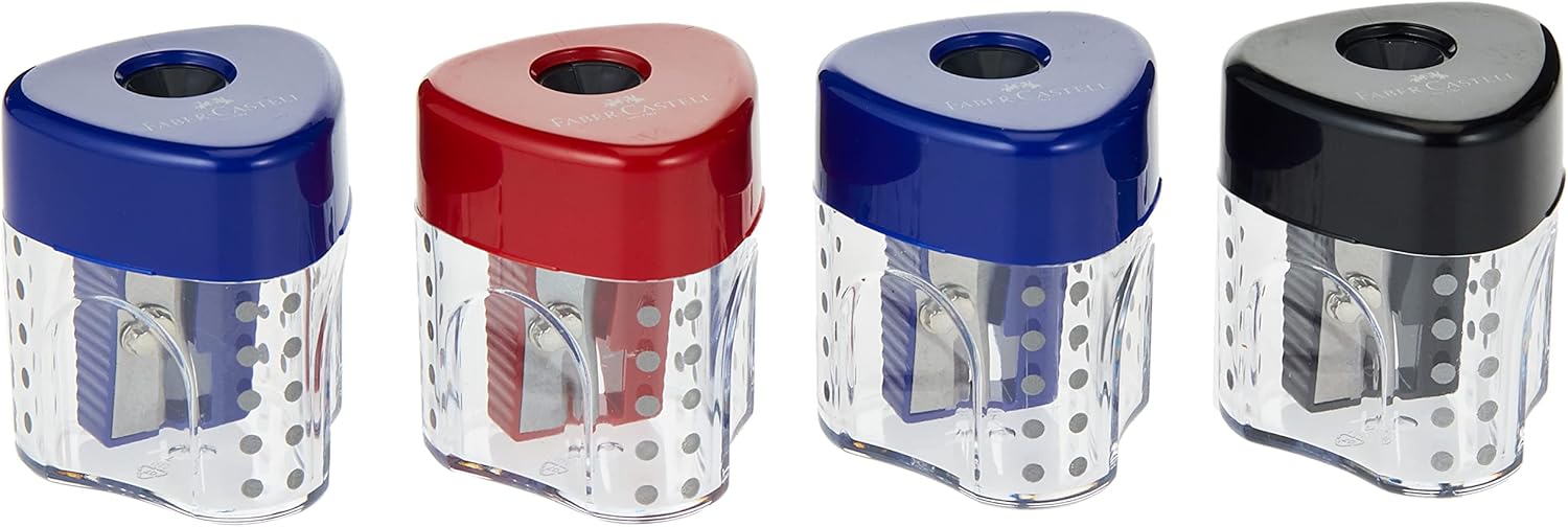 Faber-Castell Mini Grip Sharpener | Single Hole | Assorted Colors