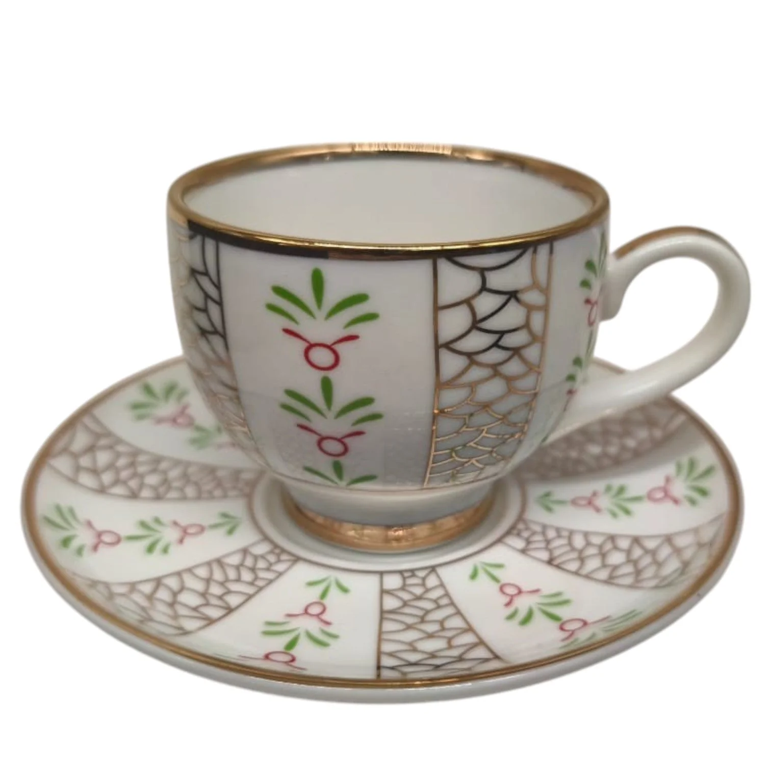 Tabuk Ceramic Cup and Saucer 12Pcs  6 Cups With 6 Saucers-200ML - Image 3