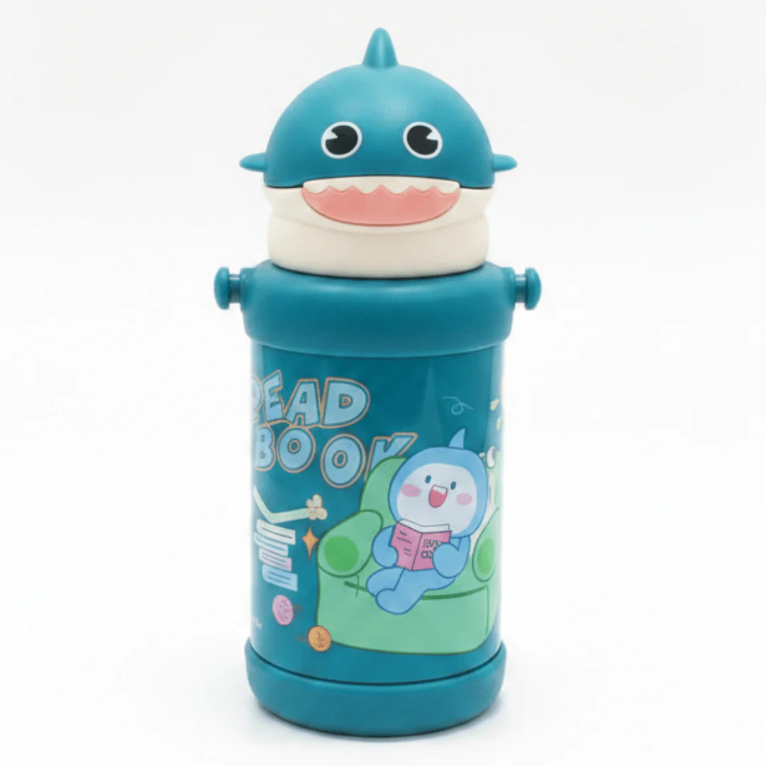 Teal Blue Plastic Water Bottle with Premium Elegant Cap Design – 550 ml