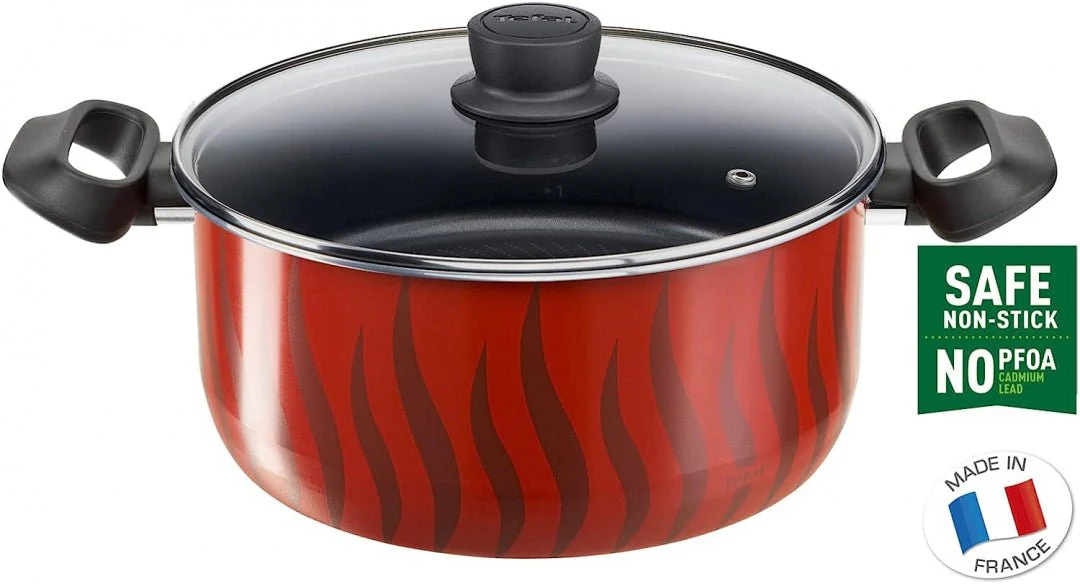 TEFAL Casserol/Stewpot with Lid 26cm- Flame Design - Image 3