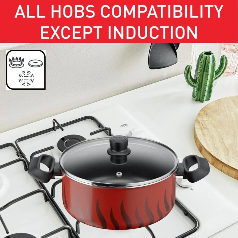 TEFAL Casserol/Stewpot with Lid 26cm- Flame Design - Image 4