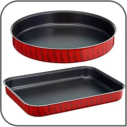 Tefal G6 Tempo Flame 14-Piece Non-Stick Aluminium Cookware Set – Complete Kitchen Set in Red - Image 5