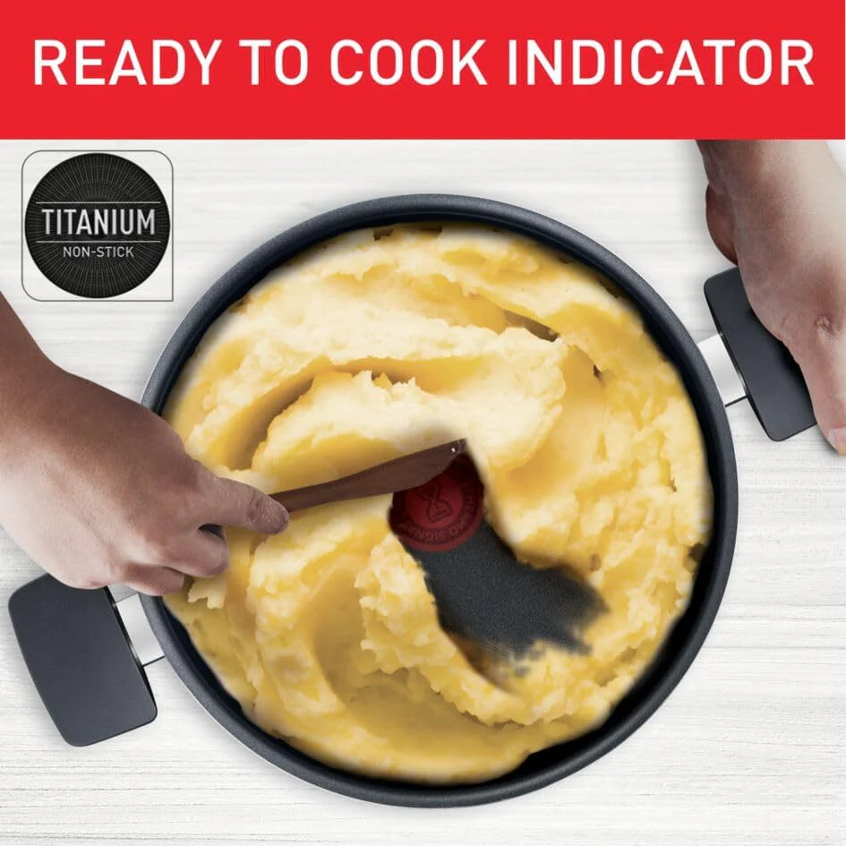 Tefal Tempo Flame 30cm Non-Stick Stewpot with Lid – Red Finish - Image 3