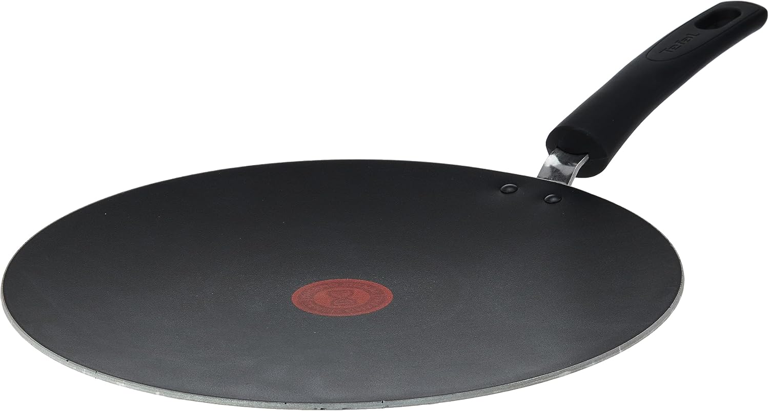 Tefal Tempo Flame 30cm Non-Stick Tawa Pan with Thermo Spot – Red Aluminium (C3041583)