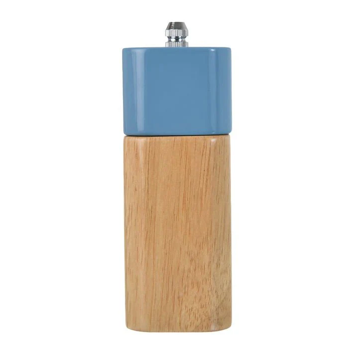 Tessie & Jessie Salt/Papper Grinder Wooden Pattern Blue Cap