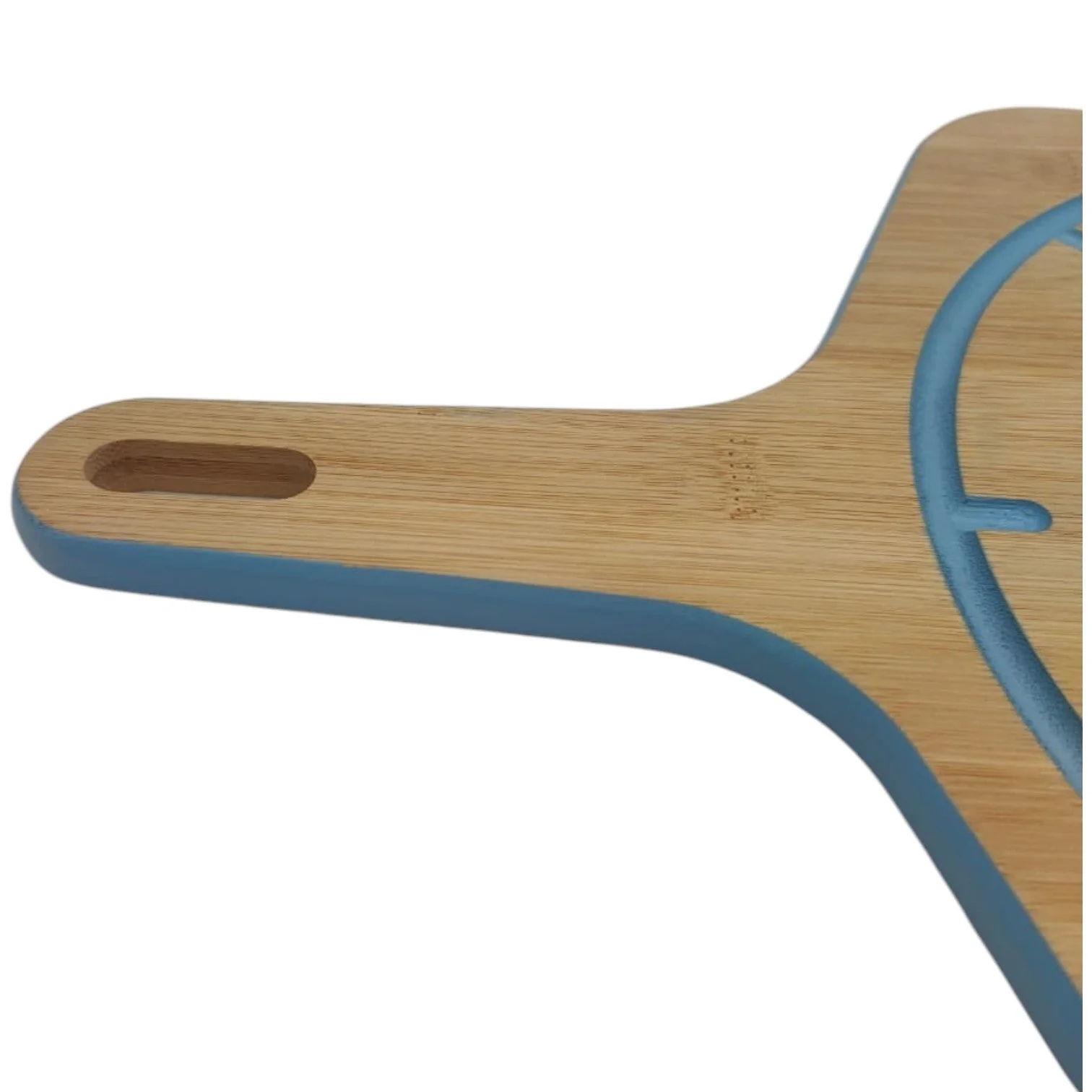 Tessie & Jessie Wooden Pizza Cutting Board 43cmX30cm-Blue&Wooden - Image 4