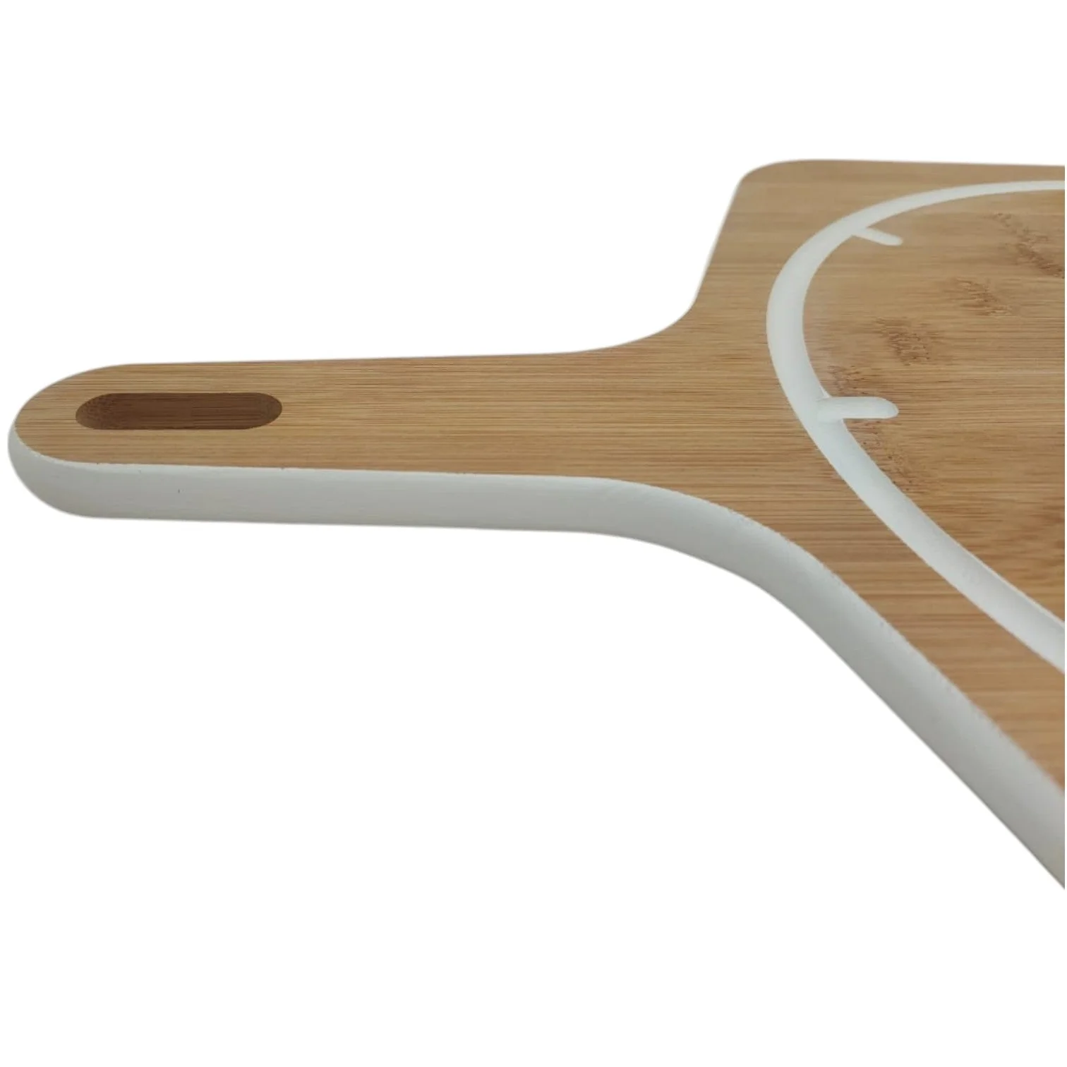 Tessie & Jessie Wooden Pizza Cutting Board 43cmX30cm-White&Wooden - Image 3