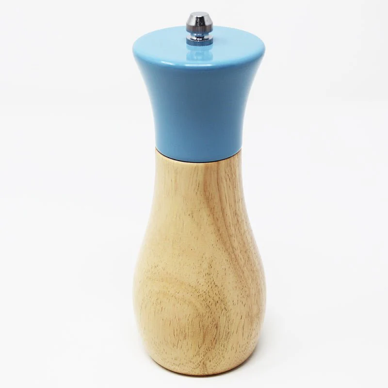 Tessie & Jessie Wooden Salt & Pepper Grinder-13cmX5cm-Blue&Wooden