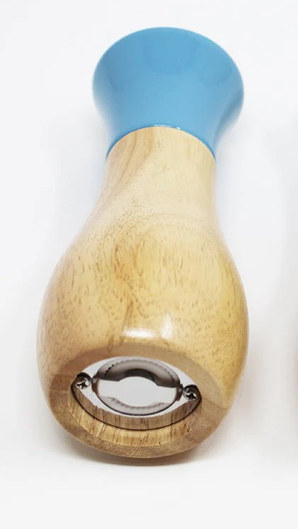 Tessie & Jessie Wooden Salt & Pepper Grinder-13cmX5cm-Blue&Wooden - Image 2