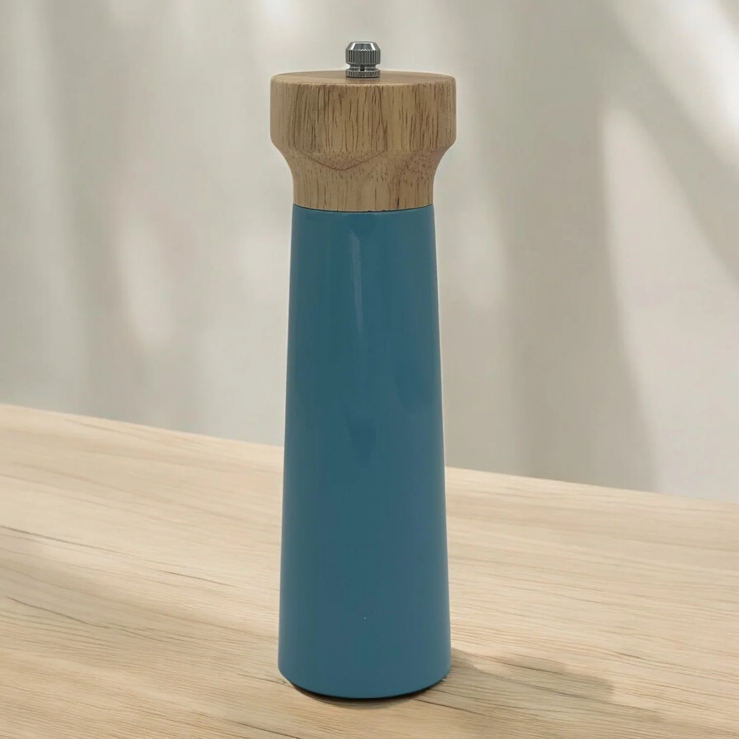 Tessie & Jessie Wooden Salt & Pepper Grinder-20cmX6cm-Blue&Wooden - Image 2