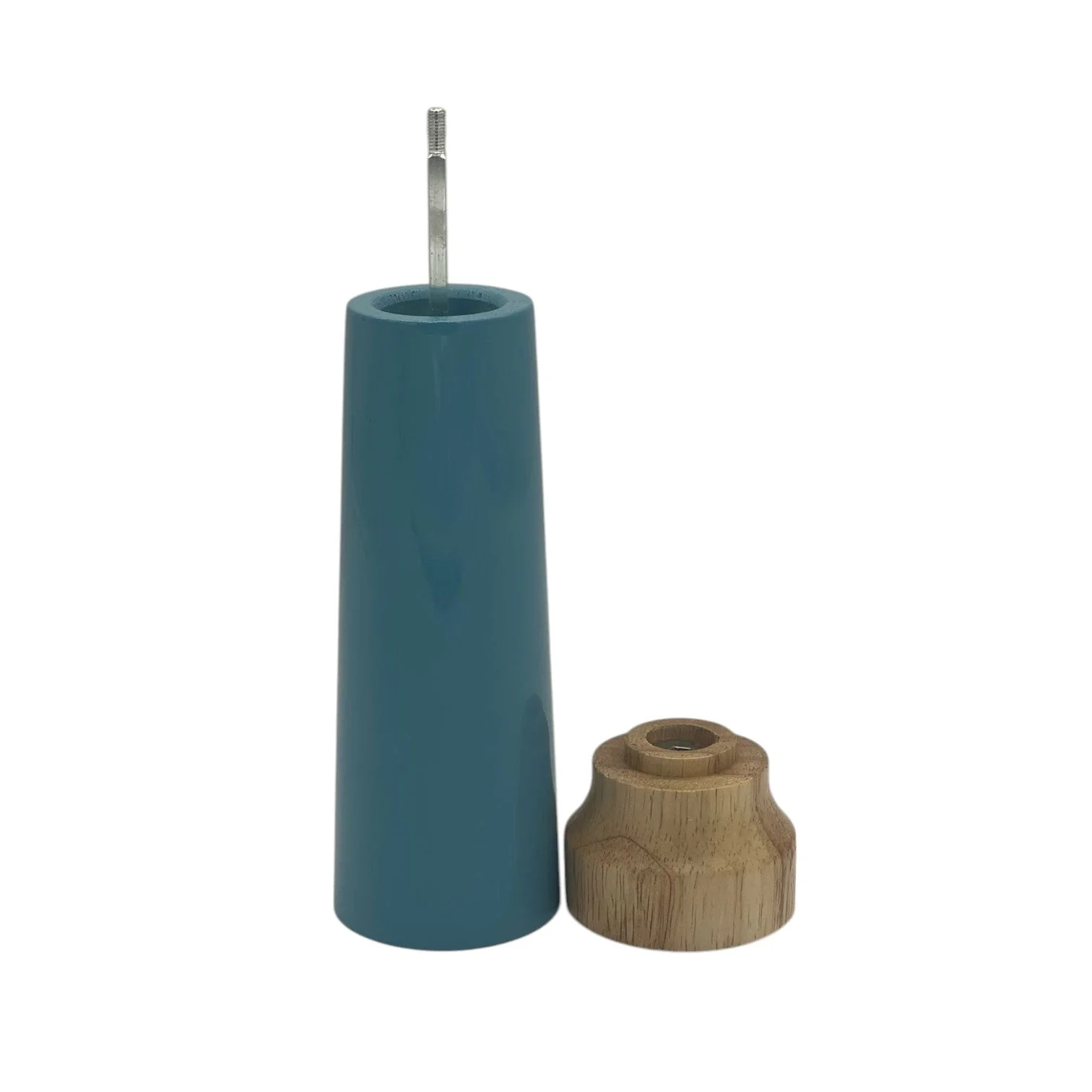 Tessie & Jessie Wooden Salt & Pepper Grinder-20cmX6cm-Blue&Wooden - Image 3