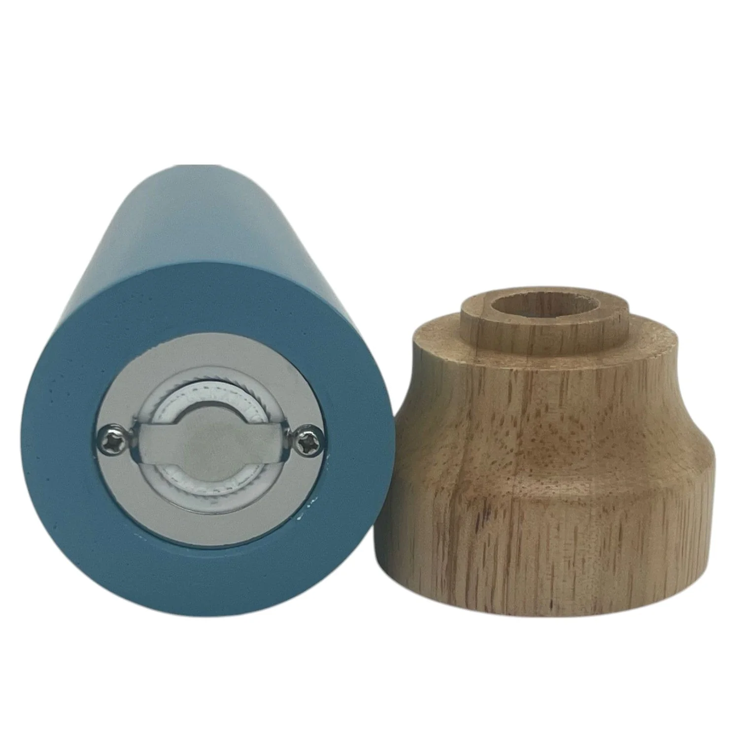 Tessie & Jessie Wooden Salt & Pepper Grinder-20cmX6cm-Blue&Wooden - Image 4