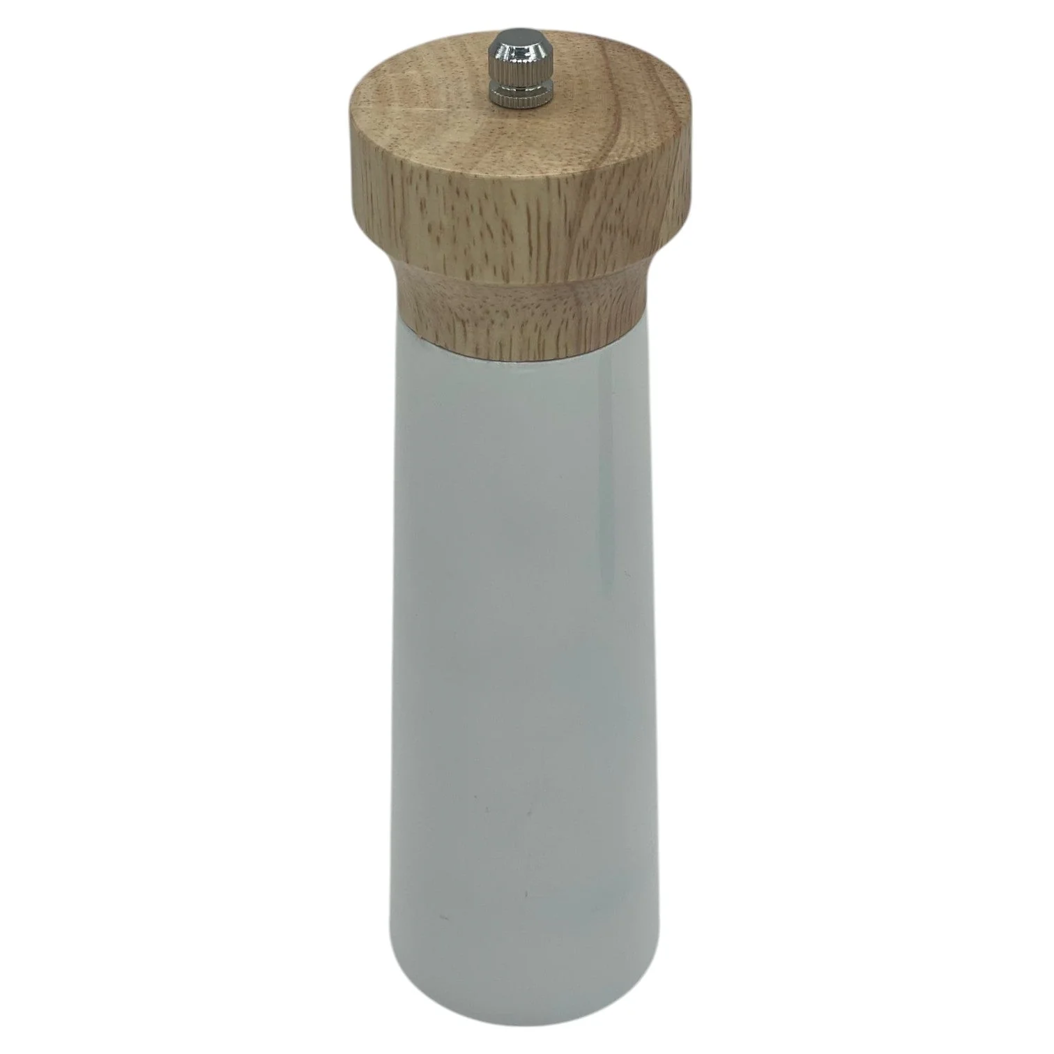Tessie & Jessie Wooden Salt & Pepper Grinder-20cmX6cm-White&Wooden