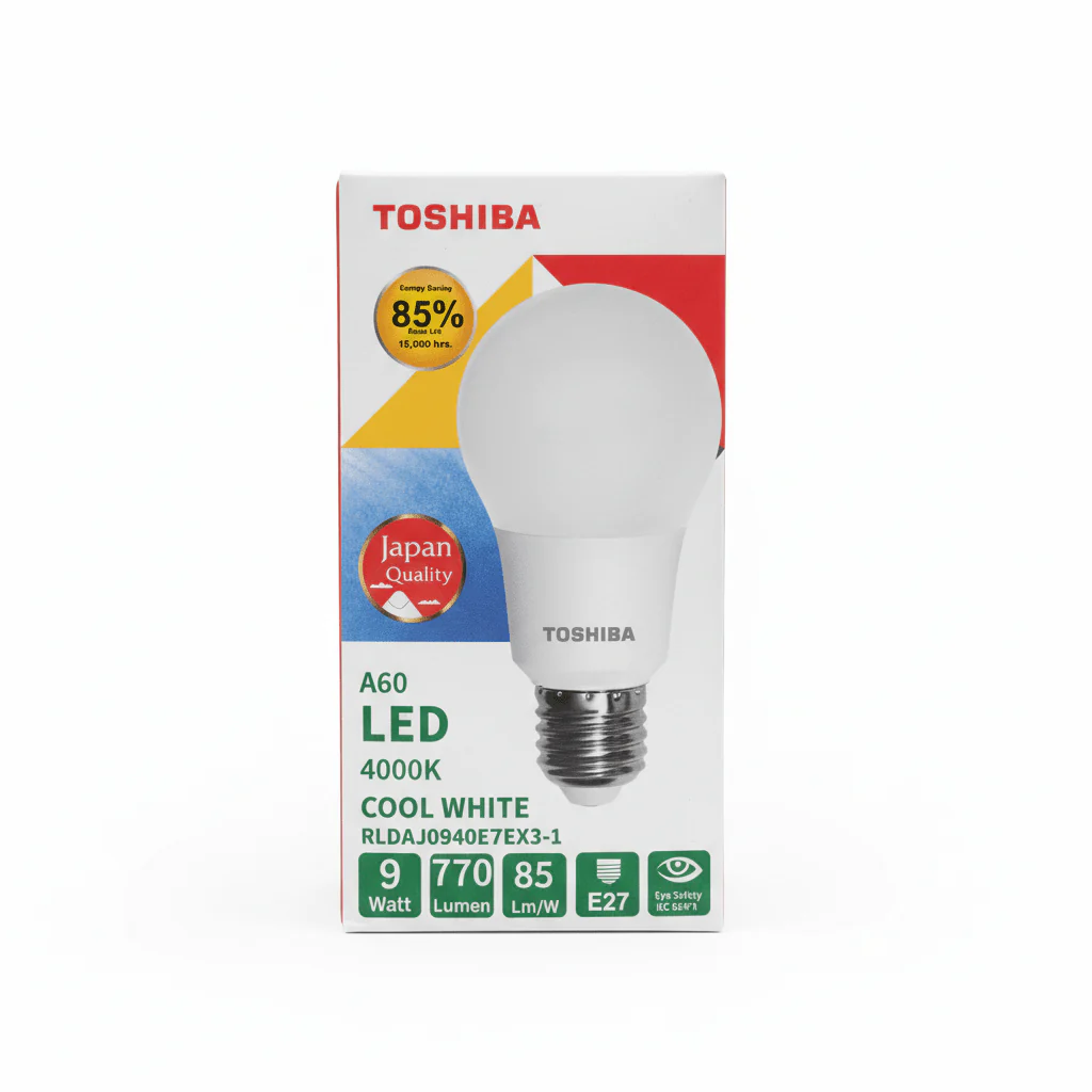 Toshiba 9W Led Bulb Cool White Light E27