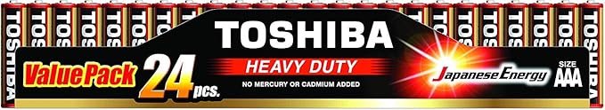 TOSHIBA AAA Heavy Duty Battery, Pack of 24