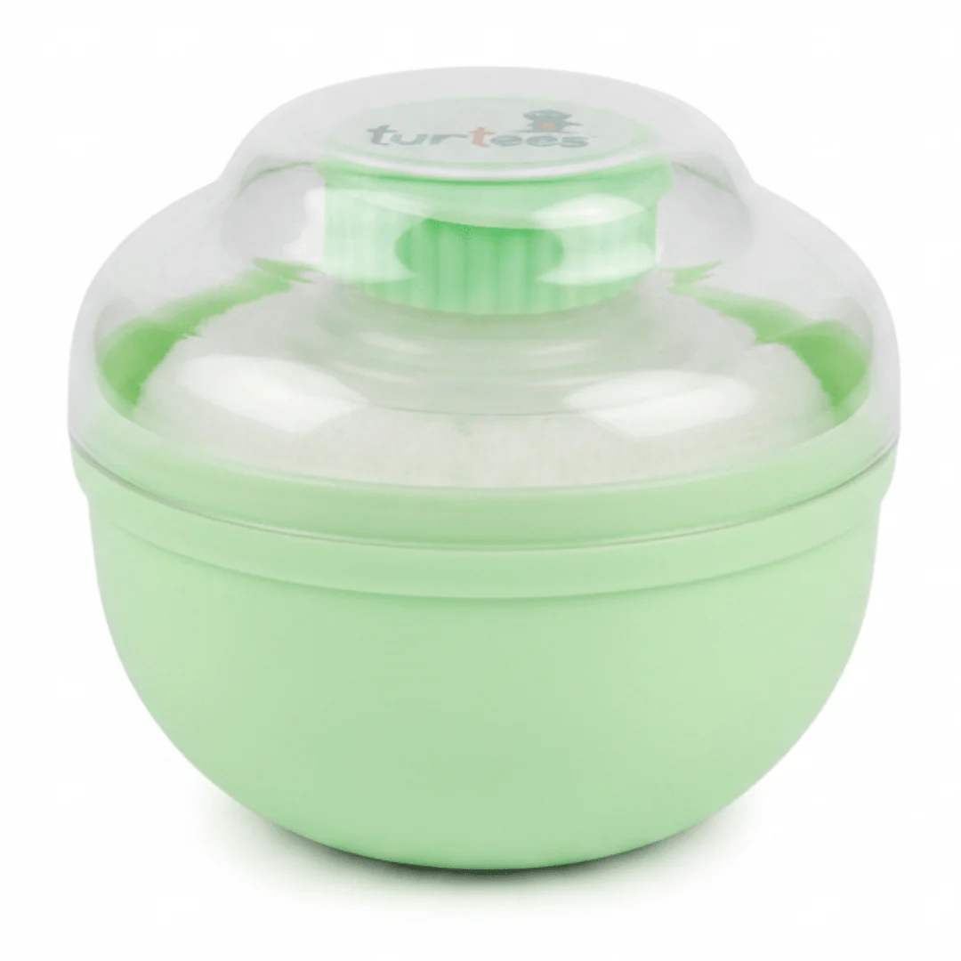 Turtees Baby Premium Powder Puff – Green