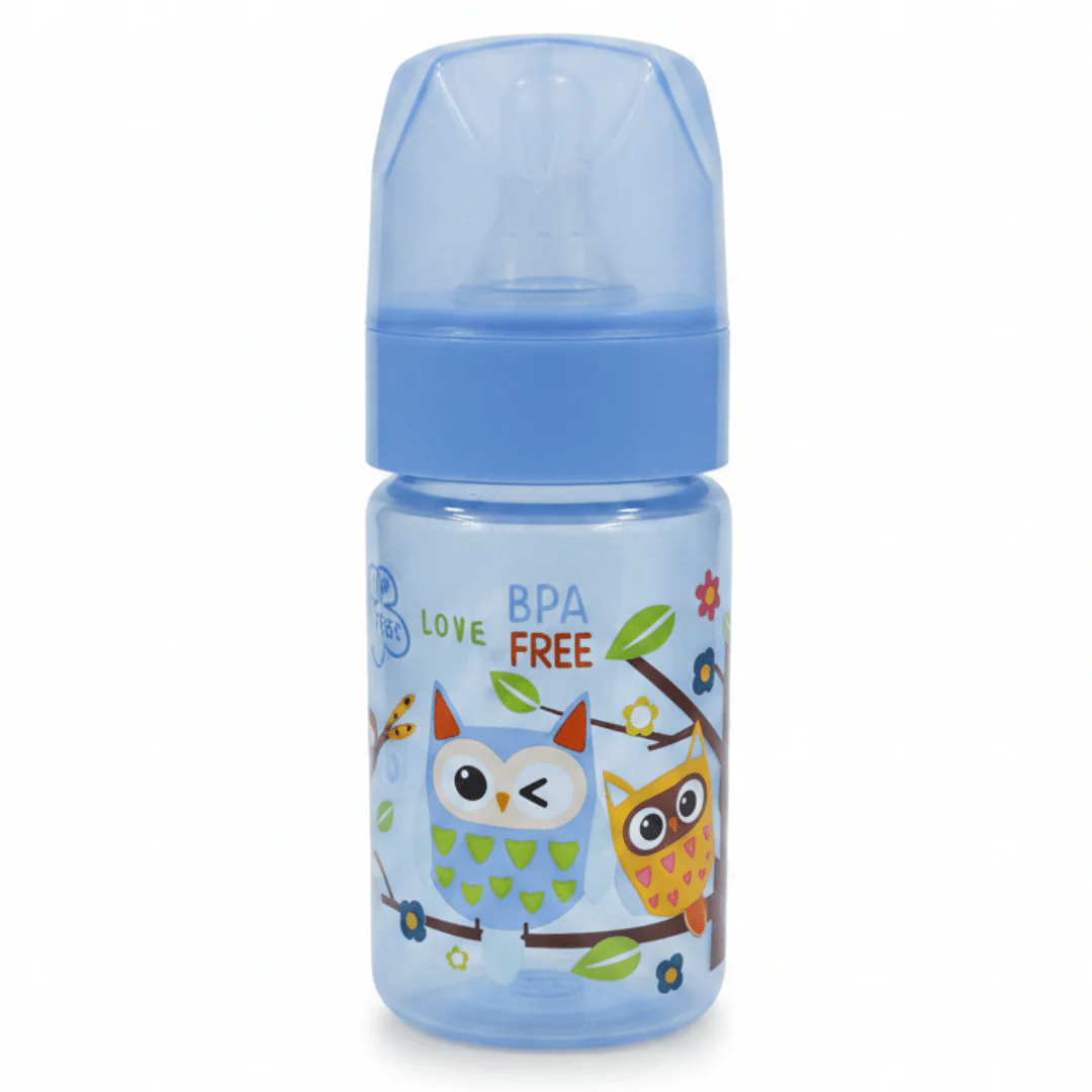Turtees Kids Feeding Bottle – Plastic, 125ml, Blue