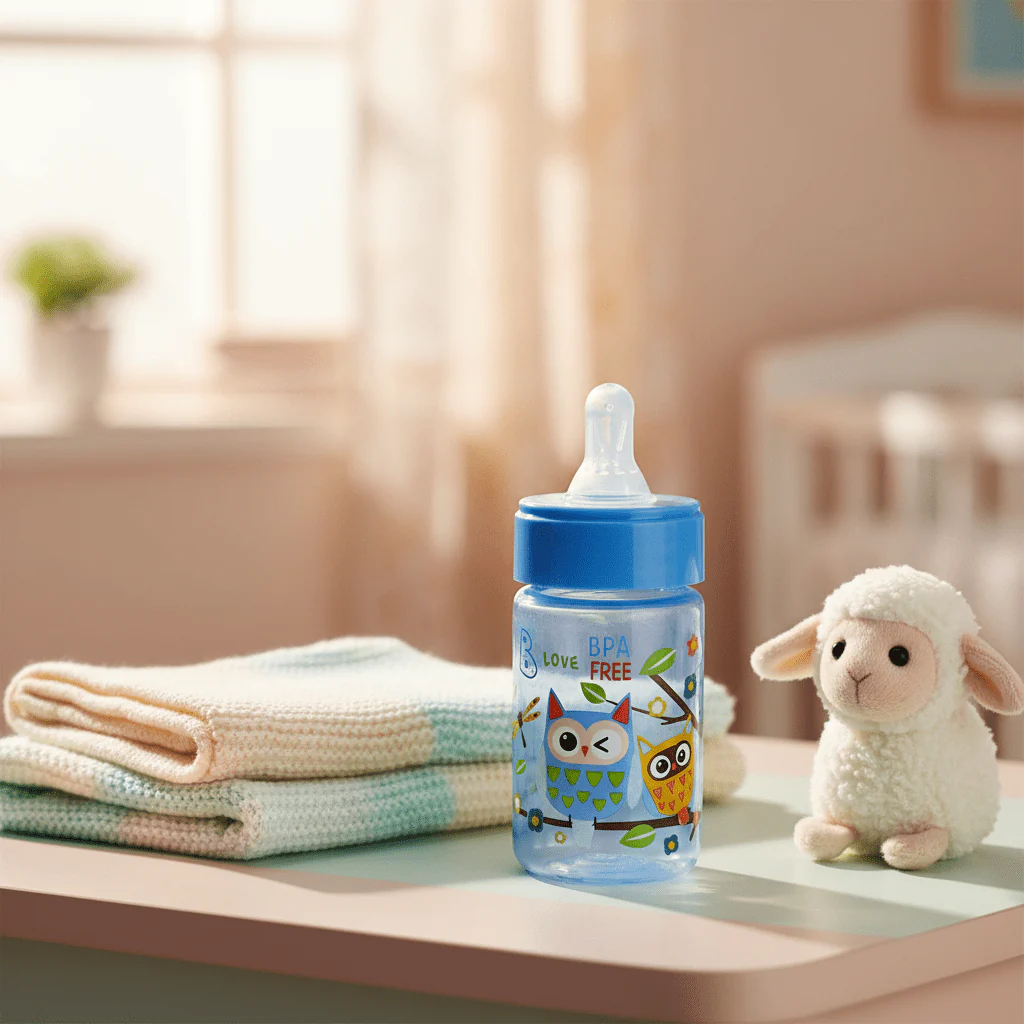 Turtees Kids Feeding Bottle – Plastic, 125ml, Blue - Image 4