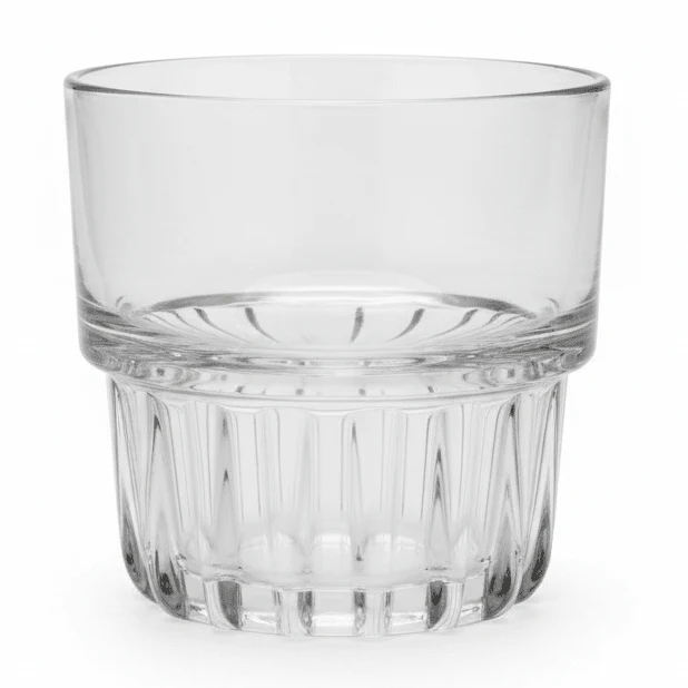 Twinkle Short Clear Glass Tumbler Compact Size for Juice Water and Everyday Use 250ml