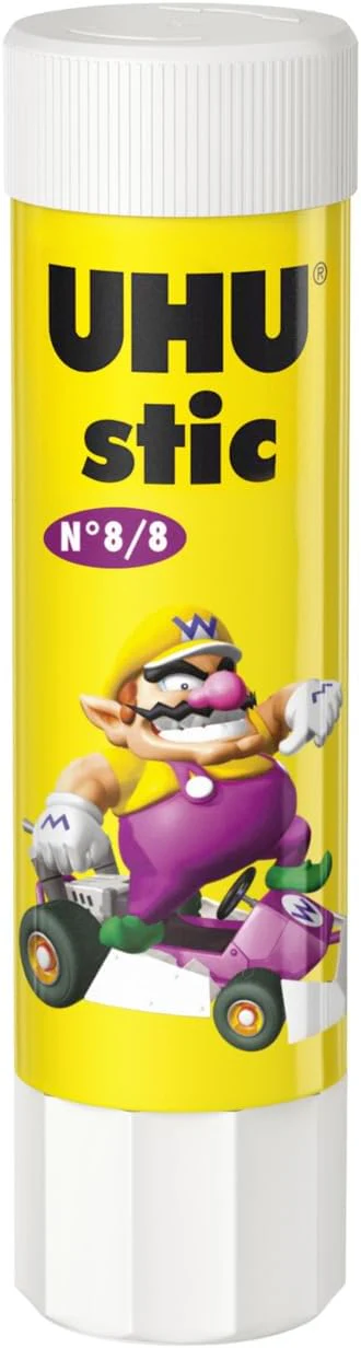 UHU Stic Mario Kart Collector Box - Solvent-Free Glue Sticks, White, Mario Kart 8.2g Stics Pack of 8 - Image 2