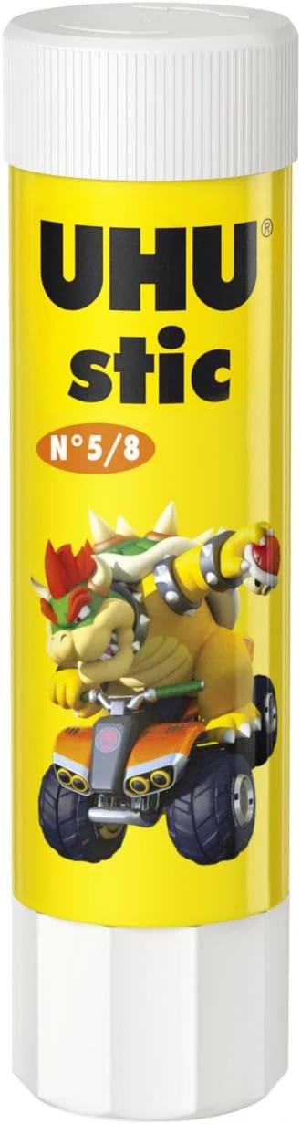 UHU Stic Mario Kart Collector Box - Solvent-Free Glue Sticks, White, Mario Kart 8.2g Stics Pack of 8 - Image 5