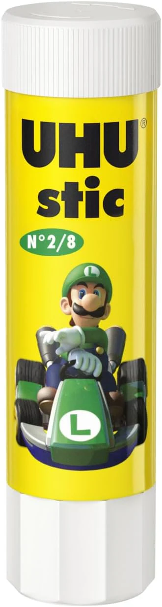 UHU Stic Mario Kart Collector Box - Solvent-Free Glue Sticks, White, Mario Kart 8.2g Stics Pack of 8 - Image 8