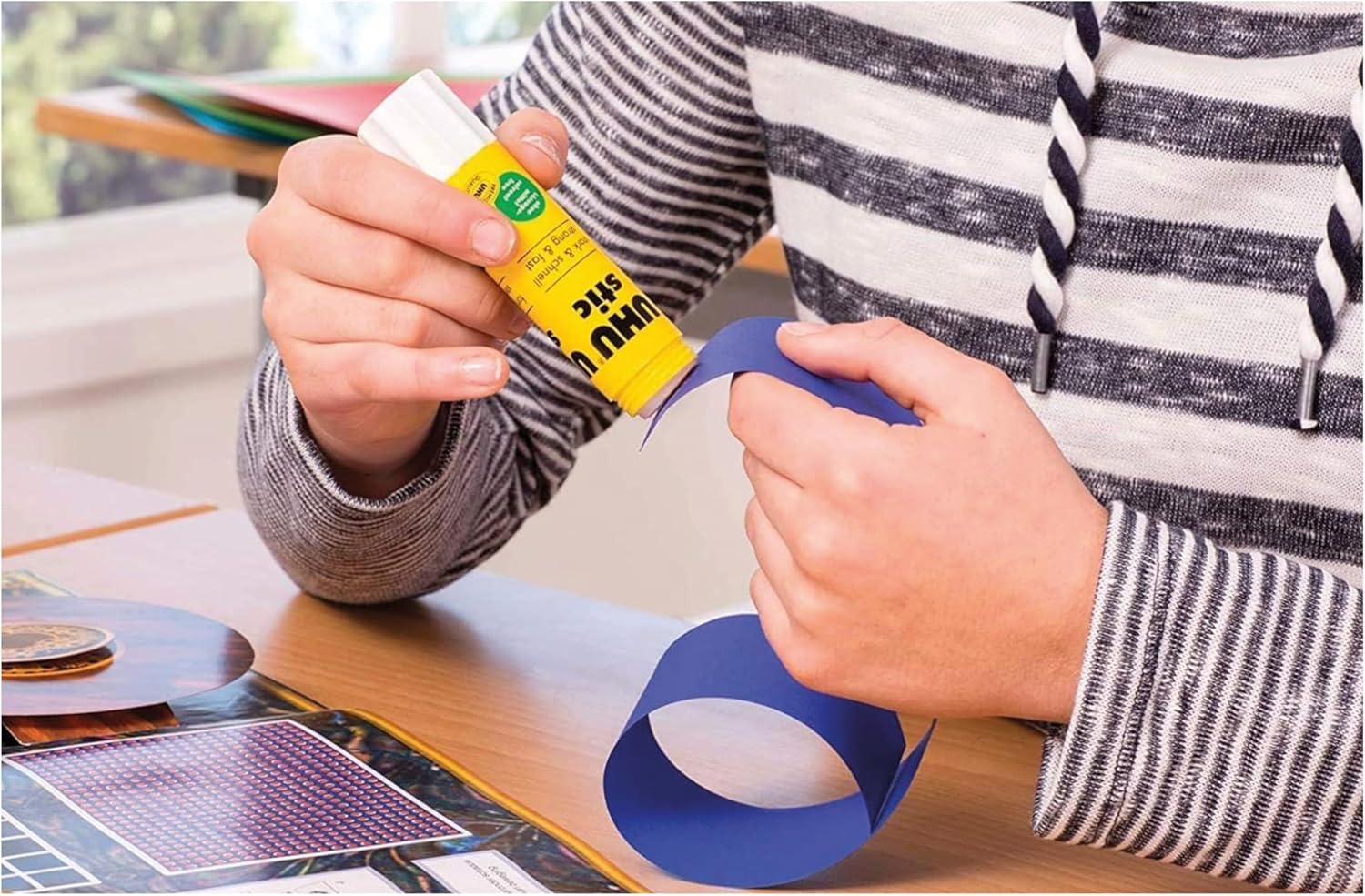 UHU stic the proven glue stick, strong, fast, solvent free, clean, safe & sustainable for school, home, office, kids, arts and crafts, 98% natural, now packed in 50% recycled plastic- 21g pack of 6 - Image 4