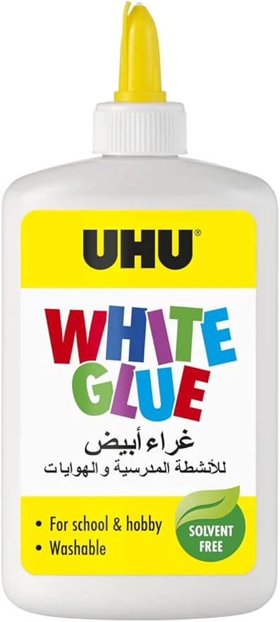 UHU White Glue 245 ml, the solvent-free crafts glue for creative fun