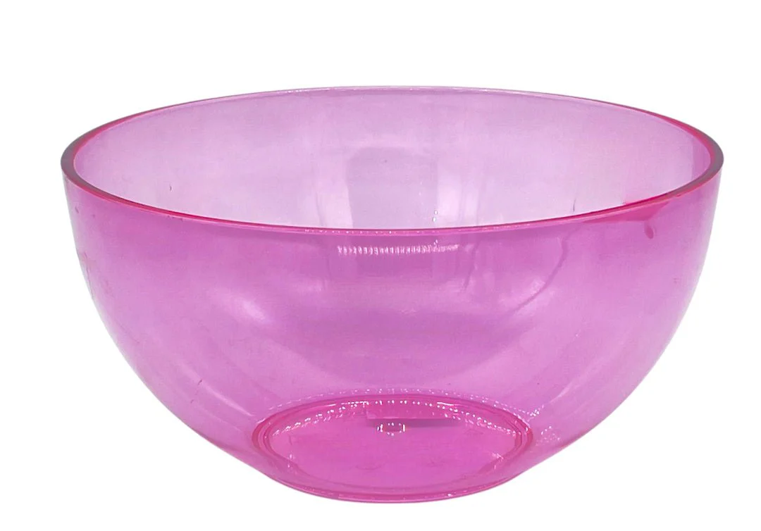 USCAN Round Transparent Bowl 4 Liter, 245mm Dia*120mm Height, BPA Free, Pink