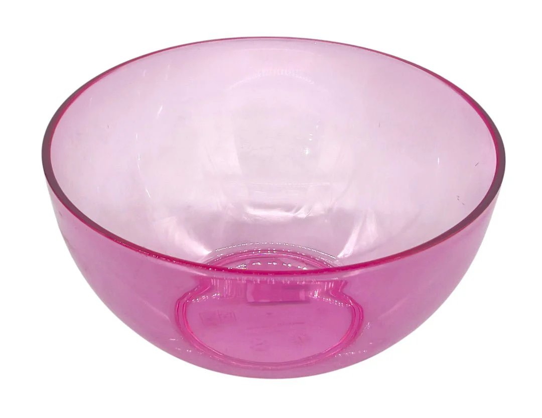 USCAN Round Transparent Bowl 4 Liter, 245mm Dia*120mm Height, BPA Free, Pink - Image 2