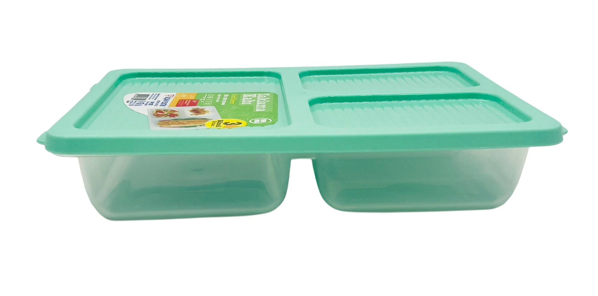 USKAN Saklama Kabi 3 Compartment Food Saver Box 330ml+330ml+750ml,  Teal