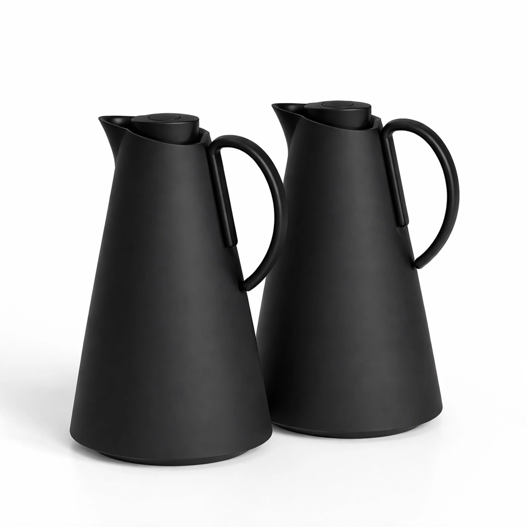 Luhpar HS-2505 Vacuum Flask 2-Piece Set (1.0 L + 1.0 L) – White with Black HandleHS-2504 Vacuum Flask 2-Piece Set (1.0 L + 1.0 L) – Black