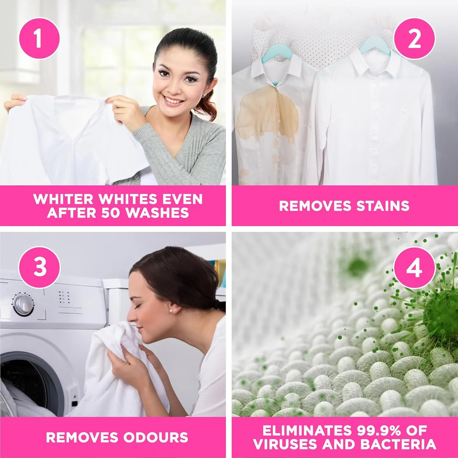 Vanish Gold Oxi Action Fabric Stain Remover 450g White clothes - Image 3