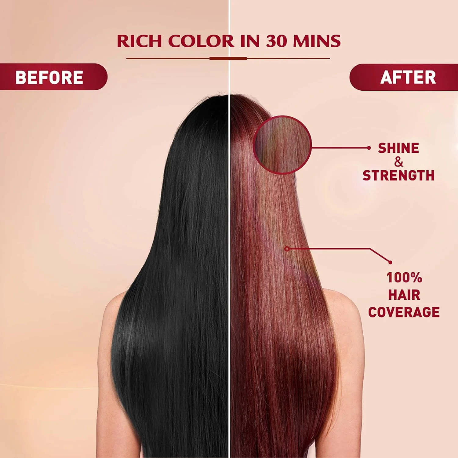 Vatika Naturals Coloring Kit 3.6 - Deep Red Brown 108ML - Image 5