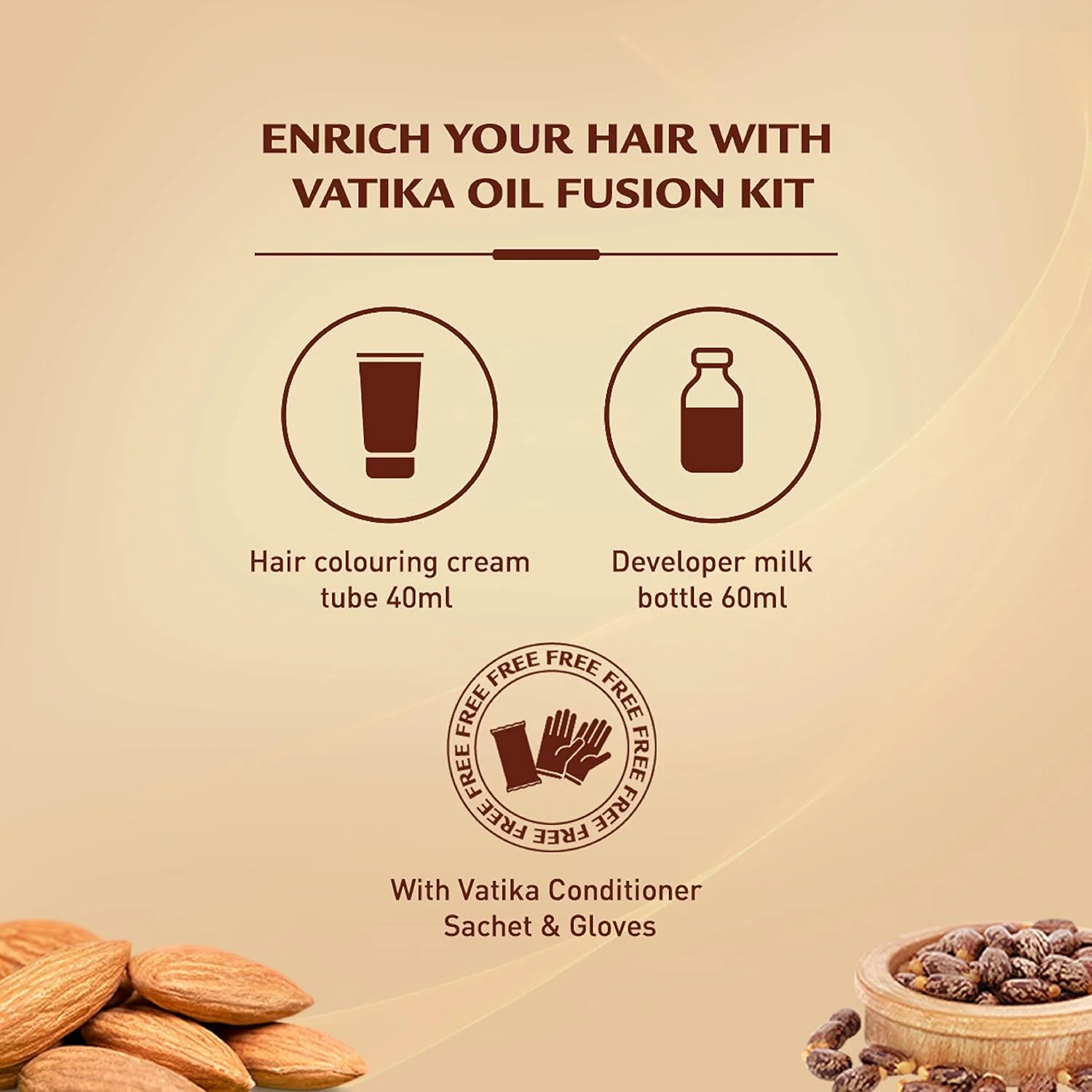Vatika Naturals Vatika Oil FUSion Permanent Hair Color CrÃ¨me, Medium Brown 4.0 - Image 6
