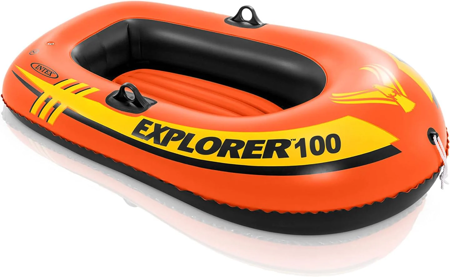 Intex Explorer 100 Inflatable Boat – Single Person Dinghy with Dual Air Chambers & Sporty Design 147*84*36 CM