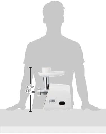 Black & Decker 1500W 3-in-1 Meat Mincer/Grinder/Sausage Maker White FM1500-B5 - Image 4