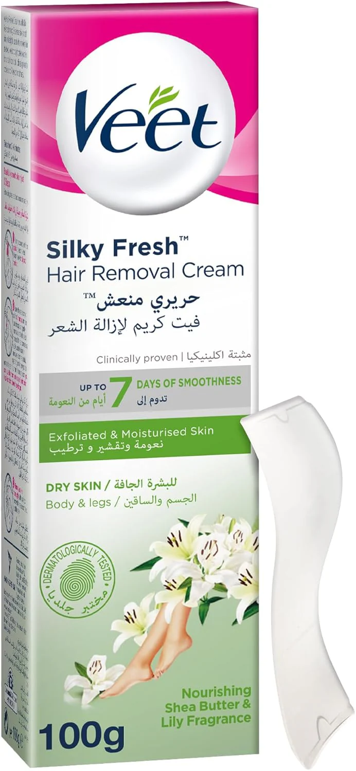 Veet Silky Fresh Hair Removal Cream, Nourishing Shea Butter & Lily Scent- 100g