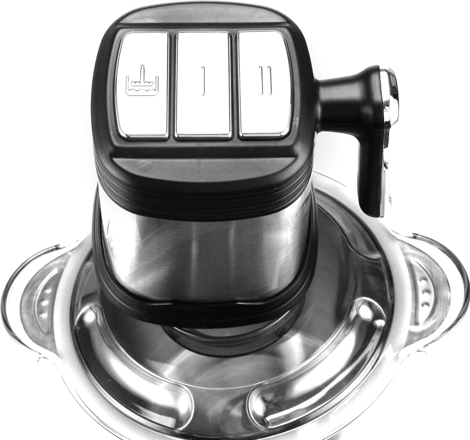 Sonashi Multi-Chopper with Powerful Motor with Capacity 3L | Mincer-Grinder Function, Stainless Steel Body with Handle and Cutter Pole | Sharp Blade for Effective Chopping 500W SMC-24S Black/Silver - Image 2