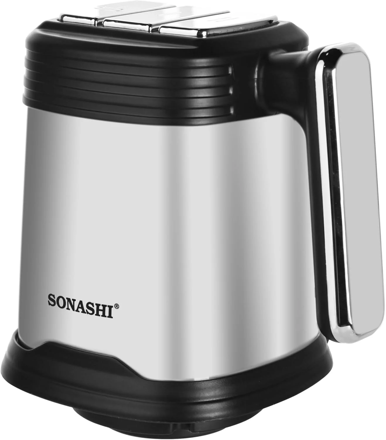 Sonashi Multi-Chopper with Powerful Motor with Capacity 3L | Mincer-Grinder Function, Stainless Steel Body with Handle and Cutter Pole | Sharp Blade for Effective Chopping 500W SMC-24S Black/Silver - Image 3