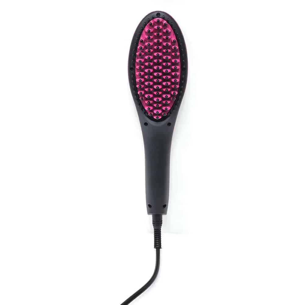 Sonashi Simply Straight Hair Straightening Brush Pink/Black + Electronic Nail Buffer Pink - Image 3