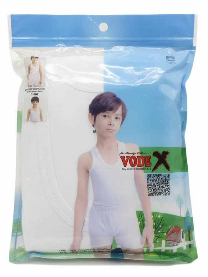 Vodex Boys Cotton Vest with Half Pant Set, Comfortable Summer Wear, White Color, Boys Clothing, 5–6 Years
