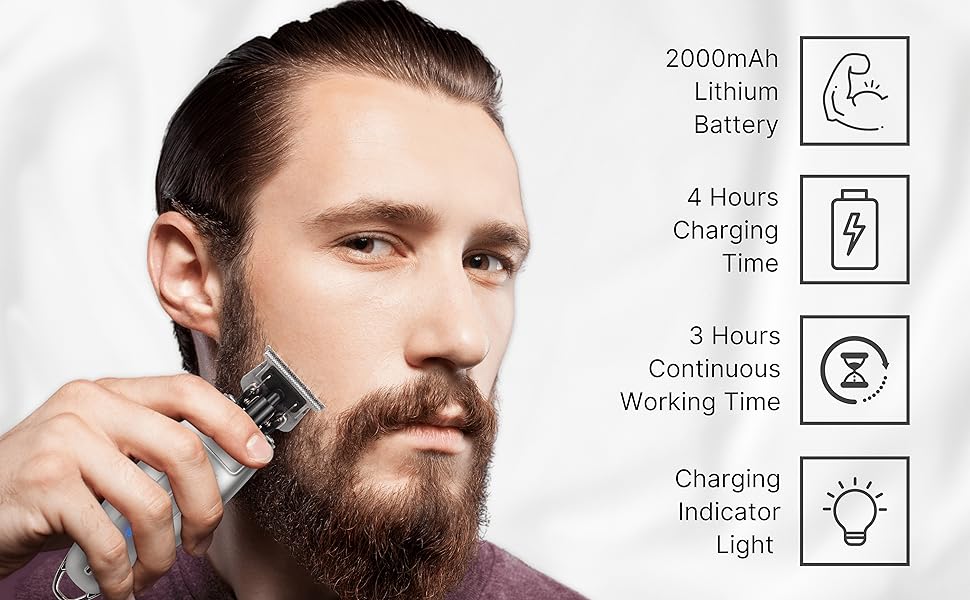 Sonashi SHC-1054 Rechargeable Hair Clipper [Black] T-Type Cutter Blade, High-Speed Motor, 5 x Plastic Combs, Continuous Working, Portable, Cordless | Cordless Hair Clipper - Image 5
