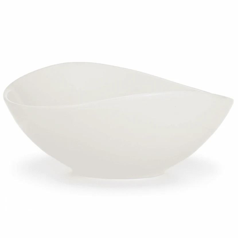 Symphony Premium White Ceramic Serving Bowl – 20.5 cm