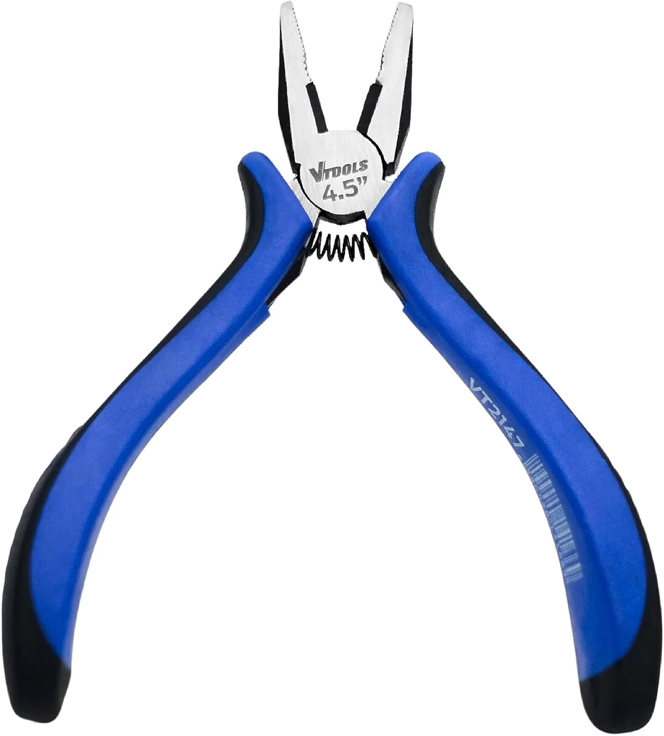 VTOOLS 4.5 Inch Mini Combination Pliers, Spring Loaded Plier, Multifunction Pliers with Wire Cutting, Crimping, Twisting, Pulling & Nails Removing, VT2147 - Image 4