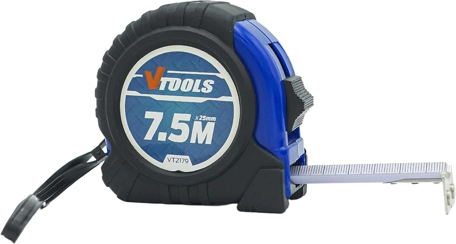 VTOOLS 7.5M Measuring Tape, 1mm Blade Thickness, Self-Lock Tape Measure, Easy to Read, Magnetic Tip Hook and Shock Absorbent Case, VT2179 - Image 4
