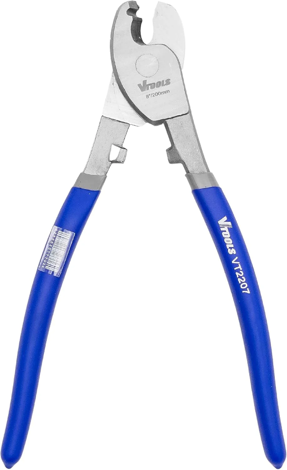 VTOOLS 8 Inch Cable Cutter, Heavy Duty Carbon Steel Wire Cutter, Dipped Handle, Cutter for Aluminum, Copper, Communications Cable, Blue, VT2207 - Image 5